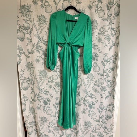 Ever New Giselle Cut-Out Satin Midi Dress US 6 - Picture 8 of 9